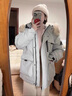 蕾遇高端品牌 大毛領(lǐng)工裝派克羽絨服女 冬季新款白鴨絨保暖加厚外套 淺藍色 (缺碼聯(lián)系客服) S (推薦80-120斤) 曬單實(shí)拍圖