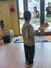 ASK JUNIOR男童套裝2025秋小童中國風(fēng)盤扣印花上衣闊腿褲兩件套 綠色 120 曬單實拍圖