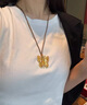 興穎黃金包銀吊墜女鋪家同款時(shí)尚輕奢琺瑯彩鏤空花絲蝴蝶吊墜送女友 金1.3克-總重約15克-琺瑯蝴蝶吊墜 曬單實(shí)拍圖
