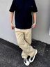 Cebrodz法國(guó) 透氣褲子男2025年夏季薄款男生工裝直筒男褲潮牌寬松休閑褲 卡其色 L 曬單實(shí)拍圖
