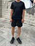 安踏（ANTA）冰膚科技跑步晨跑居家兩件套裝男士夏季冰絲速干透氣冰膚運(yùn)動(dòng)服 【速干透爽】基礎(chǔ)黑-1 L/175  (125-145斤) 曬單實(shí)拍圖