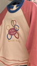 幼歌（YOUGE）【GOTS有機棉】嬰幼兒春季品印花撞色插肩舒適親膚打底衫 樹(shù)莓紅小兔 100 cm 曬單實(shí)拍圖