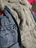 JEEP SPIRIT加絨加厚牛仔棉服外套女秋冬新款韓版大碼寬松洋氣百搭中長(cháng)款棉衣 藍色 加絨收腰款 【毛領(lǐng)可拆卸】 M 【建議110-130】 曬單實(shí)拍圖
