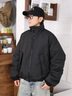 gxgjeans男裝 多色潮流寬松短款立領(lǐng)夾克式羽絨服外套 25冬新品 黑色 L (175) 曬單實(shí)拍圖