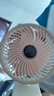 機(jī)樂堂新款學(xué)生風(fēng)扇USB充電小風(fēng)扇循環(huán)靜音搖頭迷你手持夏季降溫神器宿舍床上家用辦公桌面夾子懸掛小型 奶茶米【輕柔靜音】不帶搖頭 4000mAh 曬單實(shí)拍圖