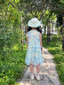 La Chapelle拉夏貝爾女童連衣裙2025新款洋氣兒童夏裝漸變色公主裙女寶寶裙子 藍色 120 建議身高111-120cm 曬單實拍圖