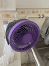 林邊桌面小風(fēng)扇家用學(xué)生宿舍辦公靜音臺面空氣循環(huán)扇10寸可充電長(cháng)續航便攜迷你壁掛兩用電風(fēng)扇 魅影紫10寸-語(yǔ)音【充/插電兩用】 曬單實(shí)拍圖