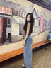 衣品天成高腰牛仔彎刀褲女2025夏季薄款復古寬松直筒褲顯瘦垂感闊腿褲子女 曬單實拍圖