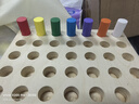 牛搖蒙特梭利早教玩具幼兒園蒙氏教具圓柱體插板插棍嬰幼兒童1-2歲半3 指抓板新 曬單實(shí)拍圖