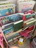 全品屋書架兒童書桌落地一體靠墻繪本架置物架移動書柜簡易寶寶玩具收納 【60cm】4書架+2收納架+4收納盒 曬單實拍圖