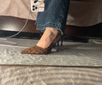 CHARLES&KEITH25夏新品豹紋尖頭氣質(zhì)包頭涼鞋高跟鞋七夕禮物送女友CK1-60280451 ANIMAL PRINT BROWN棕色/深棕色 39 （250） 曬單實拍圖