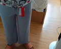 【棉麻】女裝闊腿褲2025夏季新款百搭潮流休閑褲七分褲子 黑色 XL 【建議115-130斤】 曬單實(shí)拍圖
