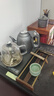 歐美特（OUMETE）全自動(dòng)上水電熱水壺燒水壺茶臺茶桌茶幾一體嵌入式電茶壺泡茶抽水茶具套裝HY-508三件套 曬單實(shí)拍圖