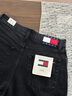TOMMY JEANS25新款秋冬女美式復古懷舊黑色水洗高腰寬松闊腿牛仔褲22614 牛仔黑1BZ 27 曬單實(shí)拍圖