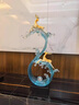 赟婭風(fēng)生水起輕奢高檔擺件入戶(hù)玄關(guān)電視柜客廳高大裝飾喬遷新居禮物 風(fēng)生水起+漸變黃【高72cm】 曬單實(shí)拍圖