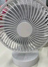 桌面小風扇靜音空氣循環(huán)USB可充電臺式家用辦公室學生宿舍床頭大風力便攜制冷電風扇大扇面 白色-四檔風力調(diào)節(jié)+充電款 曬單實拍圖