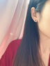 伊燦酒紅色水鉆葫蘆氣質(zhì)耳釘女通勤高級感耳環(huán)2025年新款爆款小眾耳飾 酒紅色水鉆葫蘆耳釘 曬單實拍圖