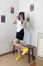 趙露思同款板鞋女2025新款百搭松糕黃色厚底透氣休閑學(xué)院風(fēng)運(yùn)動(dòng)鞋 黃色 39 曬單實(shí)拍圖