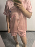 果殼（Gukoo）旗下品牌YSO海綿寶寶聯(lián)名睡衣女夏季薄款冰絲卡通可愛(ài)家居服套裝 粉紅套裝 M 曬單實(shí)拍圖