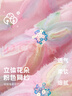 迪士尼女童公主裙夏季海邊度假風(fēng)背心裙女孩連衣裙裙子TD2EQ010 粉120 曬單實(shí)拍圖