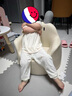 ZRYZ兒童沙發(fā)寶寶嬰幼兒卡通可愛(ài)小沙發(fā)幼兒園閱讀角靠背學(xué)坐小椅子 大號(hào)米色兔子（1-12歲） 海綿 曬單實(shí)拍圖