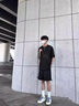 花花公子短袖T恤男麂皮小貓燒花2025新款重磅T恤衫休閑寬松大尺碼五分半袖 粉色 L 曬單實(shí)拍圖