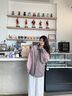 KAMA卡瑪字母刺繡長(zhǎng)袖外套2025新款衣服秋季情侶重工洗水時(shí)尚翻領(lǐng)上衣 粉色 S 曬單實(shí)拍圖