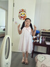 ASK JUNIOR女童連衣裙2025夏兒童波點(diǎn)滿(mǎn)印網(wǎng)紗裙蝴蝶結(jié)領(lǐng)公主裙 粉色  150  曬單實(shí)拍圖