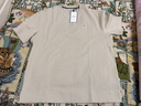哈吉斯（HAZZYS）男裝 夏款男上衣華夫格垂感寬松圓領(lǐng)短袖T恤男ASTZE0BBX57 淺米色LI XL （180/100A 50） 曬單實(shí)拍圖