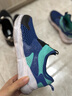 安踏兒童運動(dòng)鞋男大童鞋2025年春季新品網(wǎng)面透氣一腳蹬大網(wǎng)眼跑鞋 熒光水綠/光譜藍/黑-2 40 曬單實(shí)拍圖
