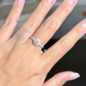 LIGHT ONLY鉑金鉆戒1克拉50分培育鉆求婚結(jié)婚戒指 戒指鉆石首飾送女友禮物 星海 (50分經(jīng)典圍鑲) 9碼（港碼） 曬單實拍圖