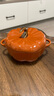 琺寶（staub）陶瓷碗帶蓋燉盅湯盅兒童輔食碗0.47L南瓜盅肉桂黃16cm 40511-555 曬單實(shí)拍圖