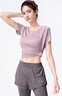 駱駝（CAMEL）彈力健身服女瑜伽運(yùn)動訓(xùn)練兩件套裝 Y8S1QL8628-1 杜若紫 L 曬單實(shí)拍圖