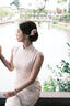 QBILY 耳環(huán)女 水滴長(cháng)款耳墜高級感旗袍配飾新中式簡(jiǎn)約國風(fēng)耳飾女 水滴耳環(huán)白色 曬單實(shí)拍圖