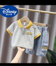 迪士尼（Disney）男童酷帥夏裝2025新款男孩寶寶炸街衣服潮兒童帥氣翻領(lǐng)衫短袖套裝 夏COOL套裝 90 cm 曬單實(shí)拍圖