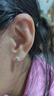 S999純銀彎鉤小耳釘女養耳洞免摘防丟耳環(huán)簡(jiǎn)約小清新精致花朵耳飾 【999純銀】小花朵耳釘一對 曬單實(shí)拍圖