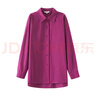 歐莎（OSA）【多色可選】長(cháng)袖襯衫女士寬松氣質(zhì)疊穿襯衣設計感通勤上衣秋季 玫紅色 S 曬單實(shí)拍圖