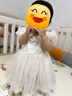 舒貝怡兒童衣服短袖連衣裙公主裙子女童裝夏季甜美寶寶網(wǎng)紗裙 杏色 80 曬單實拍圖