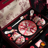 古莜高檔碗碟餐具陶瓷新婚禮物送新娘紅色碗盤(pán)套裝喬遷新居禮盒 曬單實(shí)拍圖