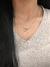 中國黃金莫比烏斯18K金項鏈女2025新款彩金吊墜七夕情人節(jié)生日禮物送女友 18K金莫比烏斯環(huán)項鏈【13顆鉆】 曬單實拍圖