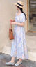 獨束大碼女裝法式浪漫油畫(huà)裙2025夏季新品胖mm氣質(zhì)甜美收腰連衣裙 莫奈紫 2XL （尺碼：4） 曬單實(shí)拍圖