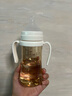 Grosmimi韓國(guó)進(jìn)口格羅咪咪吸管杯奶瓶嬰兒童水杯PPSU學(xué)直飲杯子6月1-3歲 小熊白吸管杯奶瓶手柄款 300ml 曬單實(shí)拍圖