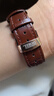 依波路手表帶原裝真皮牛皮男女款蝴蝶扣表鏈16/18/20mm 棕色玫瑰金扣 20mm 曬單實(shí)拍圖
