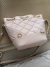 CHARLES&KEITH絎縫菱格鏈條水桶包雙肩包包女包女友生日七夕禮物CK2-10701506 Light Pink淺粉色 M 曬單實拍圖