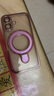 宇竹適用蘋果16手機殼16pro新款15磁吸帶支架14透明iphone13高級感12硅膠防摔保護套16promax全包鏡頭 【少女粉】金屬磁吸支架*自帶鏡頭膜 iPhone 16 曬單實拍圖