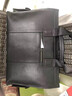奢侈男包品牌高端商務(wù)公文包男士2026新款真皮手提包大容量電腦包 黑色有側袋 曬單實(shí)拍圖