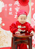G.DUCKKIDS小黃鴨嬰兒套裝秋冬季男寶寶抓周衣服中國風(fēng)周歲新年喜慶拜年禮服 紅色兩件套-無(wú)帽 90 尺碼1~2歲【 80-90cm】 曬單實(shí)拍圖