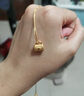 羅威寶格（BVYSLCN）黃金包包吊墜女足金999小金包掛墜5D手提包女友生日禮物 愛(ài)心包包約0.32g+送合金項鏈支持多退少補 曬單實(shí)拍圖