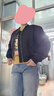 2025新款休閑短款外套女韓版寬松小個(gè)子棒球服時(shí)尚洋氣夾克上衣 黑色 【雙層】 L 【建議120-140斤】 曬單實(shí)拍圖