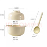 佩爾森奶油風(fēng)陶瓷泡面碗帶蓋學(xué)生宿舍用酸奶碗可愛(ài)餐具碗筷套裝方便面碗 曬單實(shí)拍圖